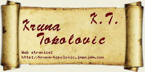 Kruna Topolović vizit kartica